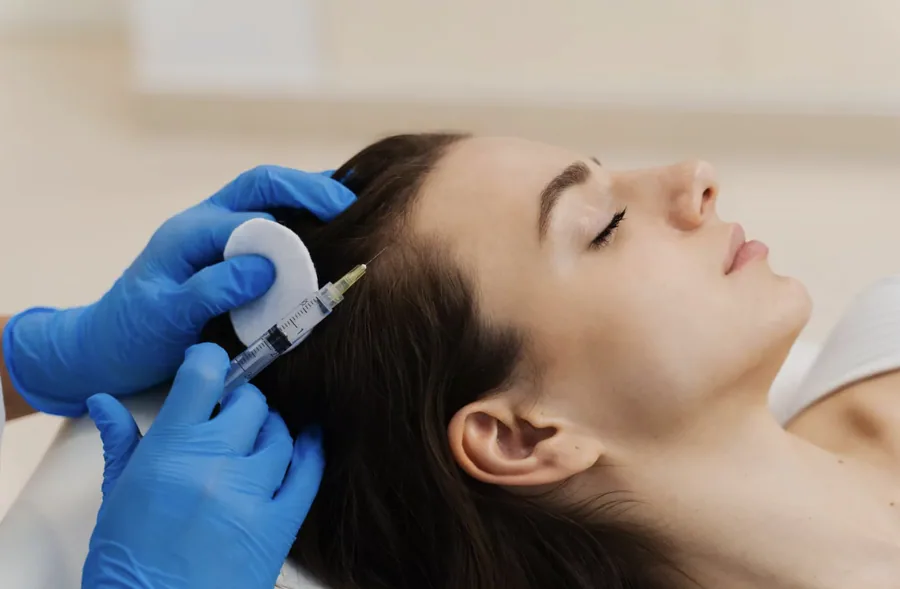 Mesotherapie langs de haarlijn